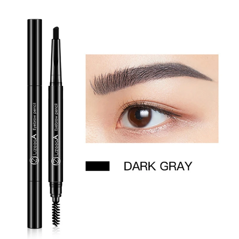 2pcs/Set Waterproof Rotatable Triangle Eye Brow Double-end Eyebrow Pencil Long-lasting Smudge-proof Eyebrow Pencil Hot