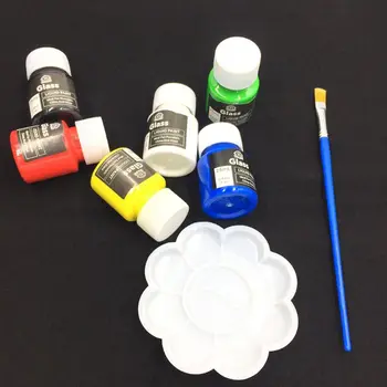 

6 x 25ml Heavy Body Colors Rich Pigments Glass Paint Set for Painting Canvas Crafts