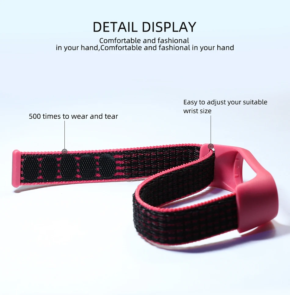 Нейлоновый ремешок BOORUI mi band 4, спортивный нейлоновый ремешок mi band 3, умные аксессуары, Сменный ремешок для xiaomi mi band 3/4