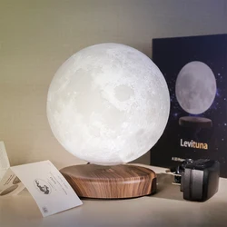 Maglev – veilleuse LED en forme de lune, impression 3D en lévitation magnétique, 16 couleurs, luminaire décoratif d'intérieur, créatif, idéal pour une chambre d'enfant 