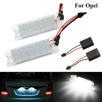 

18 LED Car License Plate Light Number Plate Lamp Car Exterior Accessories For Opel Corsa D Astra H Zafira B Insignia Error Free