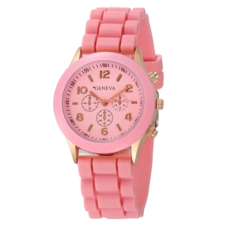 New Fashion Candy-colored Silicone Strap Round Watches Hot Women Girl Ladies Children Dress Quartz Wrist Watch relogio feminino