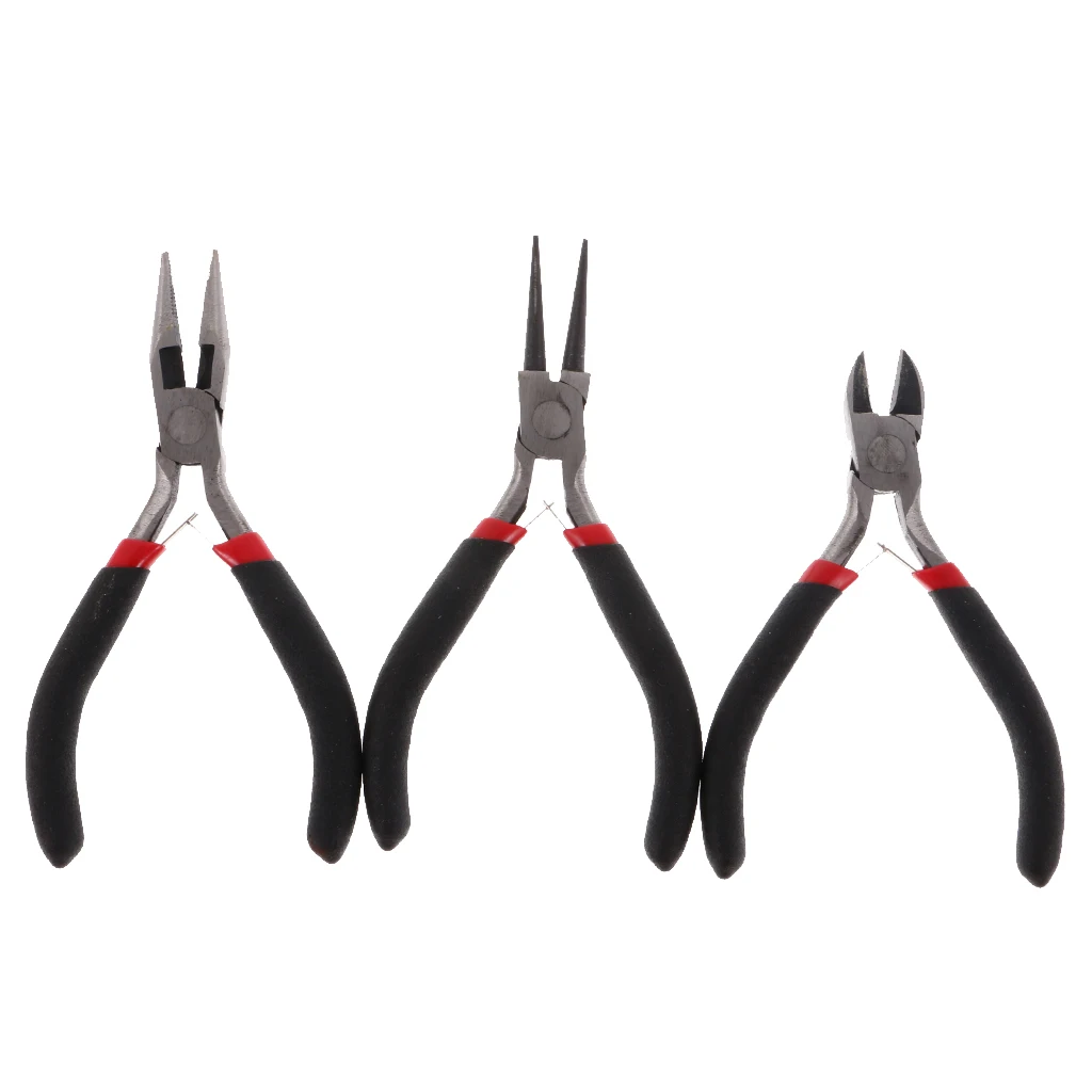 3 Stainless Steel Plier Craft Jewellery DIY Making Plier Removal/Fitting Kit