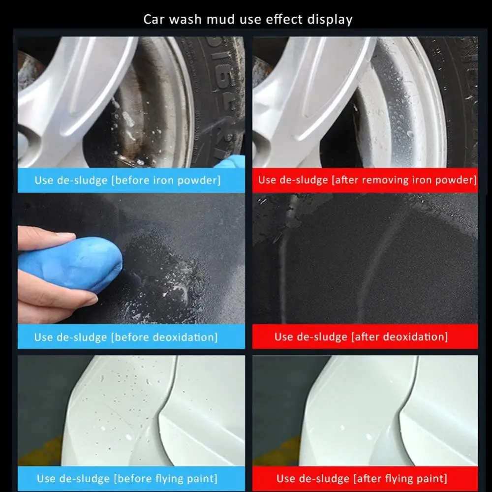 Car Vehicle Decontamination Paint Care Washing Cleaning Mud Clay Bar 3Pcs 100g car cleaning tool car cleaning clay bar cleaning magic mud car detailing cleaner