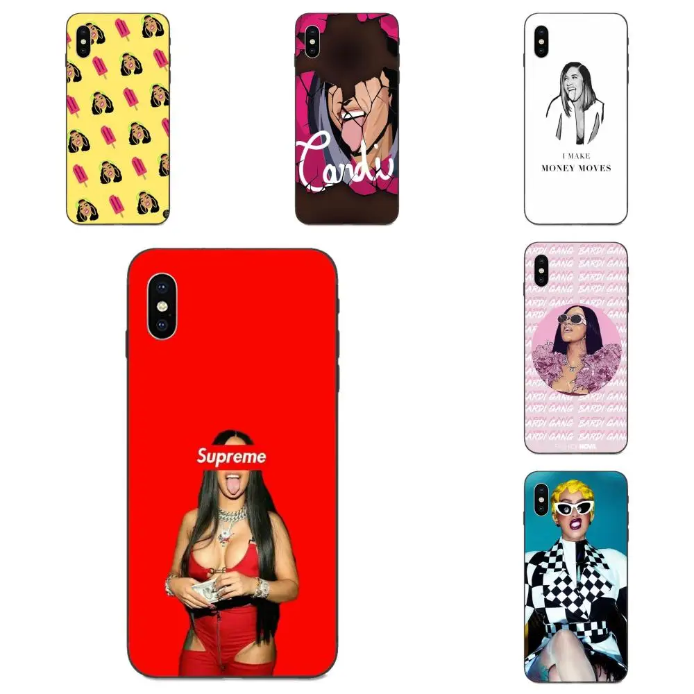 Cardi B Diy Мягкий Силиконовый ТПУ Черный Мобильный для Xiaomi Redmi Note 3 3S 4 4A 4X5 5A 6 6A 7 7A K20 Plus