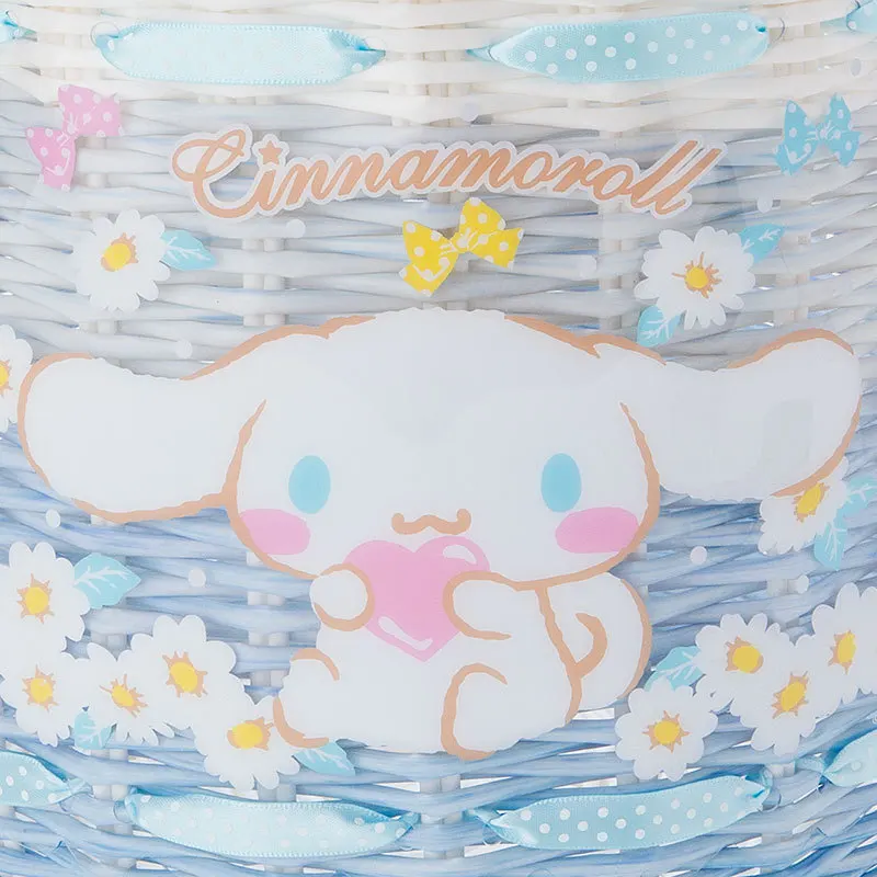 Милая мультяшная маленькая Две звезды My Melody пластиковая плетеная корзина для хранения косметических мелочей продуктовый Органайзер корзина ведро