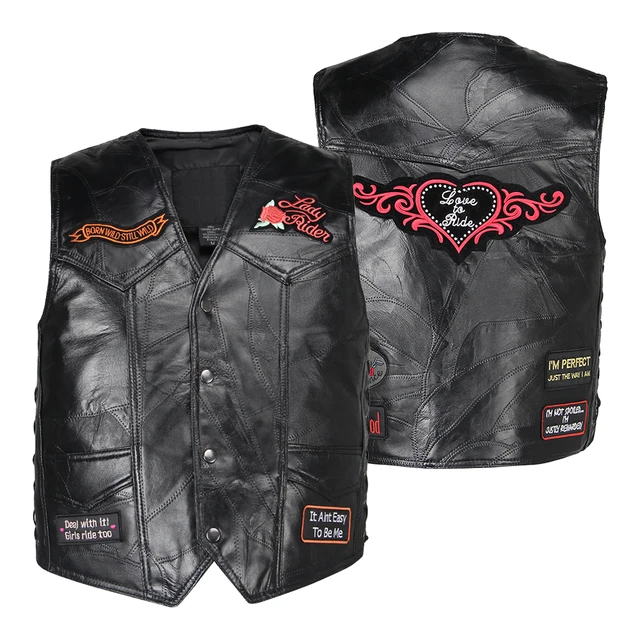 Chaqueta de cuero con parches bordados para hombre y mujer, chaleco Retro Vintage para motocicleta, talla grande 4XL, Invierno|Chaquetas| - AliExpress
