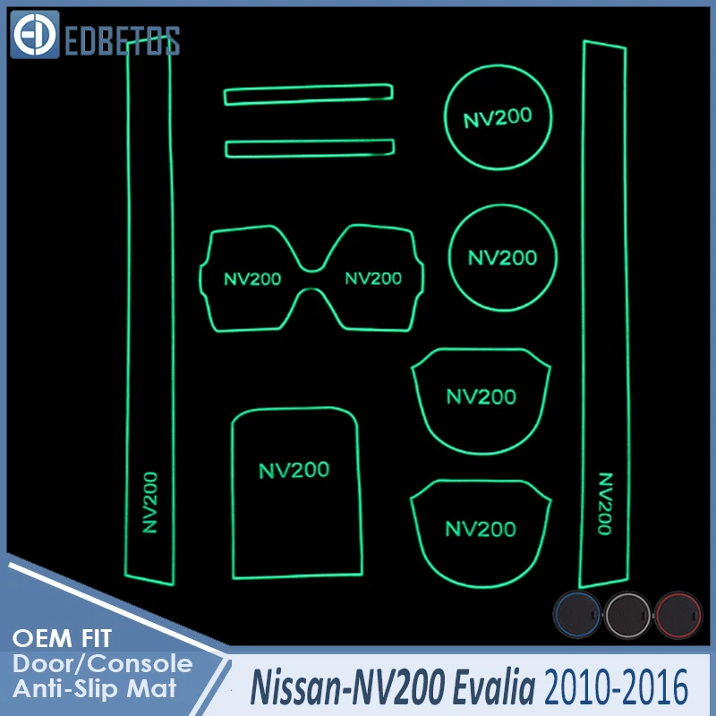 Противоскользящий коврик для Nissan NV200 Evalia Vanette 2010 2011 2012 2013 аксессуары затворный слот подставка анти-грязные дверь