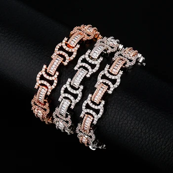

Fashion Gold Plated Micro Pave Cubic Zircon Bracelet All Iced Out Cuban Chain Hip Hop Jewelry For Woman Men Gift Gelangnya.