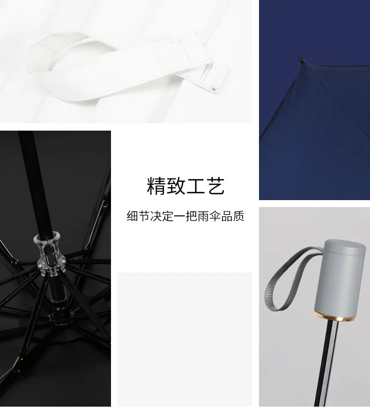 Hot Selling Folding Umbrella Vinyl Sun-resistant UV-Protection Parasol South Korea Women's Personalized& Creative Hipster