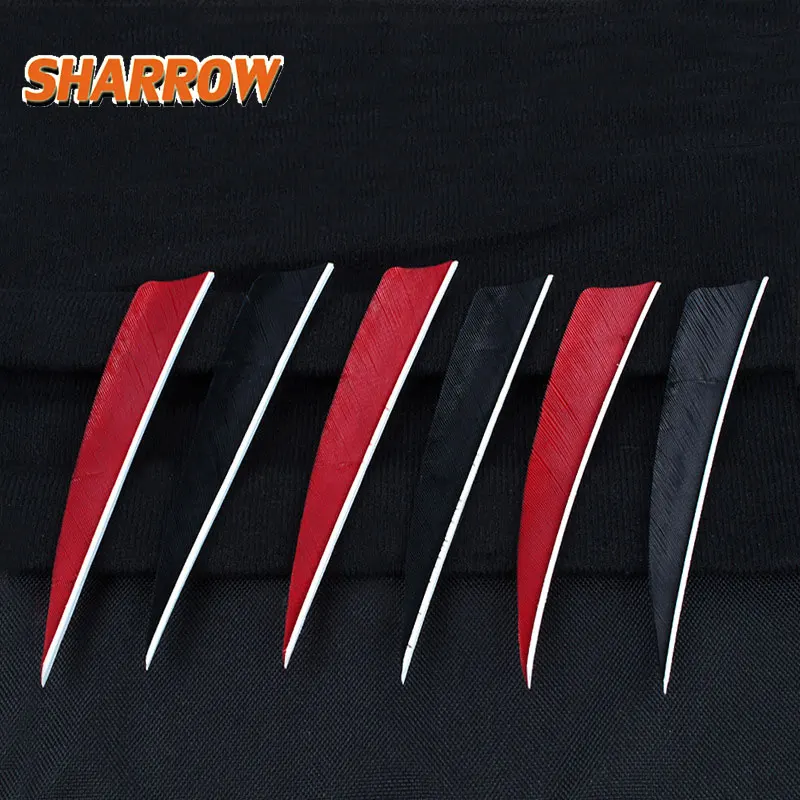 100 шт. новый 4 дюймовый щит для вырезания флореза стрелы перья 8 цветов индейка