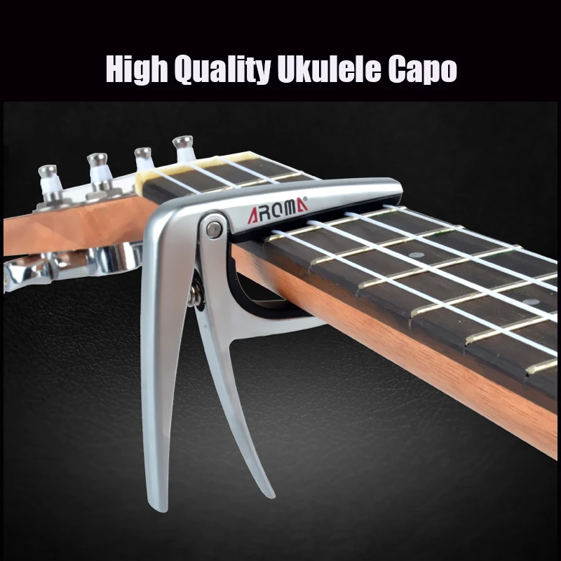 Aroma ukulele ukelele uku capo metal alloy made with exquisit finish silicone cushion Dimension 60697mm Metal Capo Trigger3