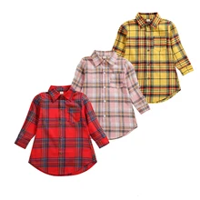 От 1 до 7 лет одежда для малышей; сезон весна-осень Детское пальто в клетку для маленьких мальчиков и девочек верхняя одежда с длинными рукавами; комплект одежды с длинными рукавами