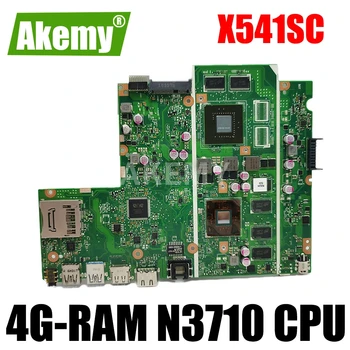 

Akemy New! X541SC Laptop motherboard For Asus X541SC X541S D541SC Test original mainboard 4G-RAM N3710 CPU GT810M GPU