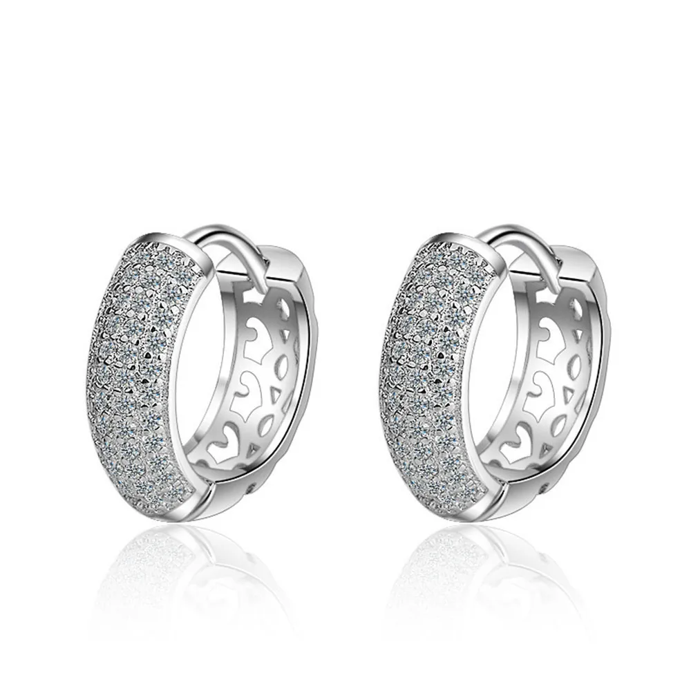 Silver Женские серьги, подарки, дизайнерские женские серьги, 925 серебро, циркониевые серьги, Стерлинговое Серебро, Ослепительная мода, очаровательные, для банкета - Окраска металла: Silver