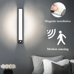 Veilleuse LED Ultra mince avec détecteur de mouvement PIR, éclairage intelligent pour placard, cuisine, chambre à coucher, veilleuse de lecture 