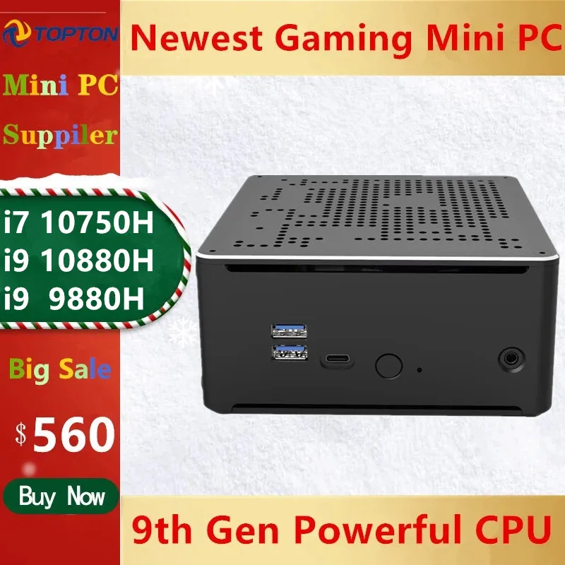 Новый 10th Gen Nuc i9 10980HK 10880H 8 ядерный Мини ПК 2 Lan на базе Windows 10 * DDR4 M.2 NVME AC Wi Fi игровой