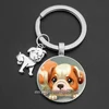 New Cute Puppy Dog Playing Keychain Love Pet Dog Best Friend Pendant Fashion Key Ring Birthday Present ► Photo 2/6