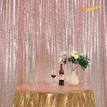

Rose Gold Sequin Backdrop 10ftx12ft Shimmer Sequin Fabric Background Birthday Halloween Wedding Party Sheer Decoration-240x245cm