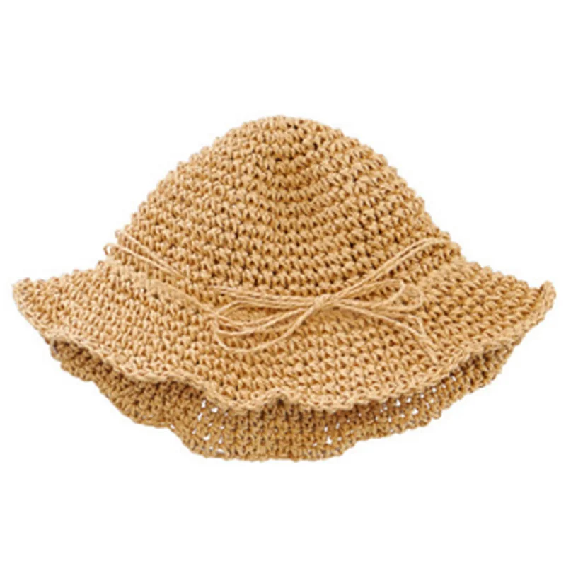 

Handmade Parent-Child Straw Hat Children'S Travel Seaside Sun Protection Sun Hat Butterfly Fisherman Hat Baby Sunhat Summer Baby