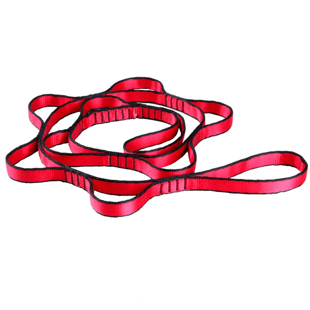 Альпинистская нейлоновая цепочка с петлями Йога-гамак подвесной ремень альпинистский бандаж слинг 110 см аксессуары для альпинизма - Цвет: Красный