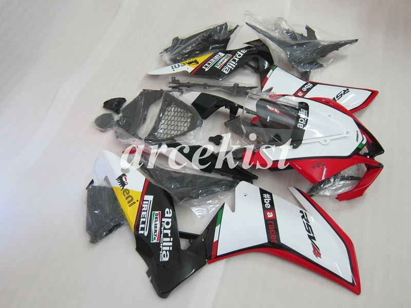 OEM качество литья под давлением ABS обтекатель комплект подходит для Aprilia RSV4 1000 2009- 09 10 11 12 13 14 красный белый