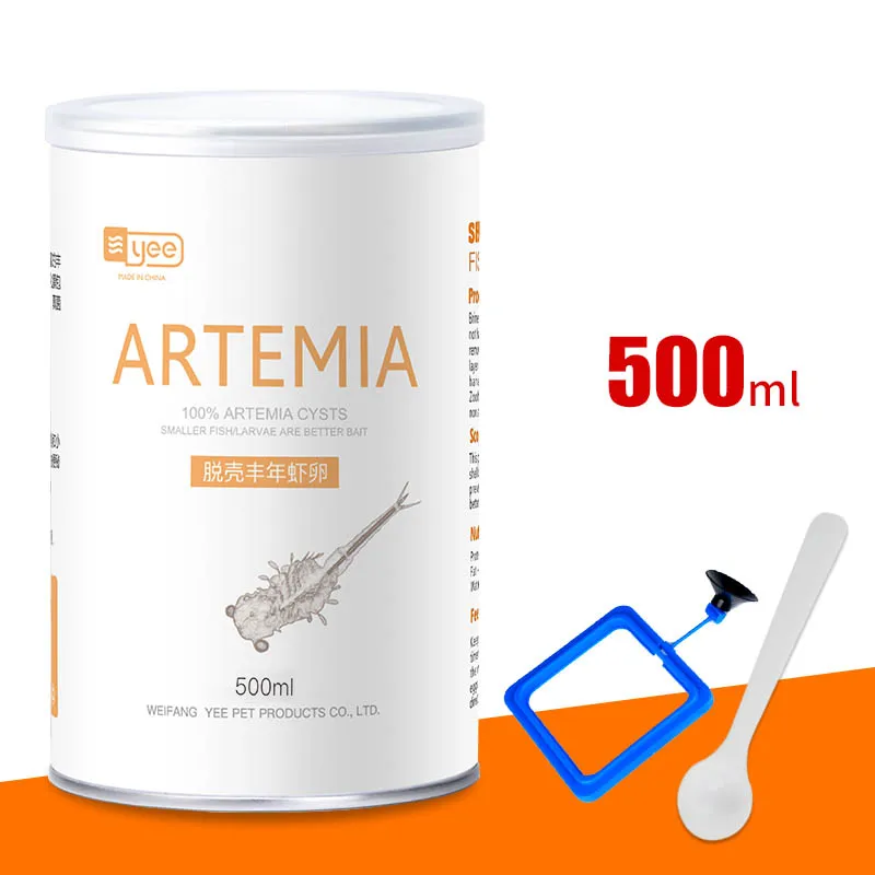 500ml scoop feeder Рассол Креветки яйцо Артемия Шеллинг яйцо детская рыба корм аквариум для тропических рыбок соленая рыба Гуппи Бетта - Цвет: 500ml scoop feeder
