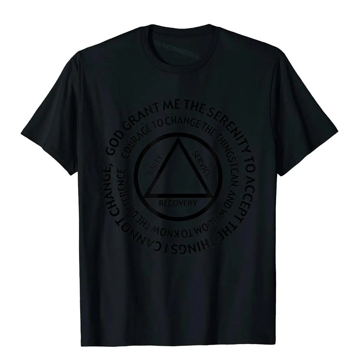 Serenity Prayer 12 Step Alcoholics Anonymous T-Shirt__B10291black