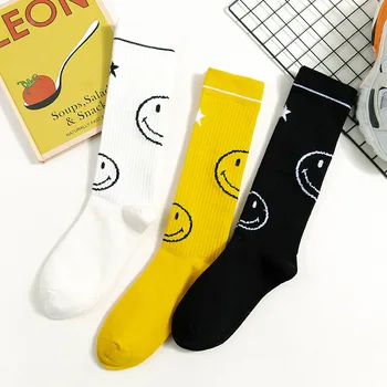 

New Style socks Fashion Cute Smiling Face Cartoon Personality Trend Leisure High Quality Cotton Leg socks Autumn and Winter