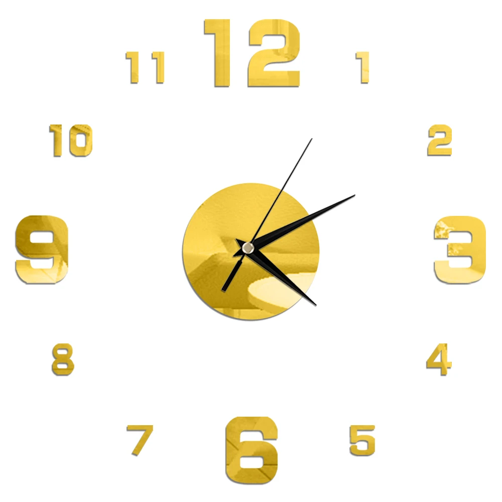 2022 New 3D Wall Clock Mirror Wall Stickers Fashion Living Room Quartz Watch DIY Home Decoration Clocks Sticker reloj de pared 