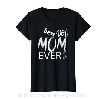 

Women's Tee Womens Best Dog Mom Ever Gift For Mom Worlds Best Dog Mum T Shirt Printed Funny Harajuku