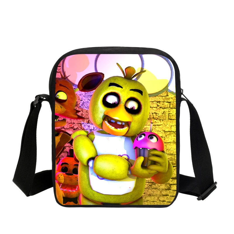 Милые сумки с героями мультфильмов Five Nights At Freddy, школьные сумки-мессенджеры для детей, школьные сумки для мальчиков и девочек, детские сумки через плечо, подарки - Цвет: Серый