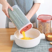 Полипропиленовый диспенсер для хранения зерновых, Кухонный Контейнер для риса, контейнер для хранения риса, мука, зерно с крышкой, Вращающаяся крышка