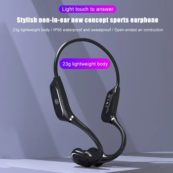 

Bone Conduction Wireless Headphone with Bluetooth Earphone Lightweight Handphone TWS Sports Waterproof for Mobile Phone earbuds