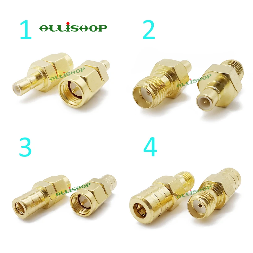4 RF Connector SMA to SMB Male//Female Adapter Set for Coaxial Cable DAB Antenna
