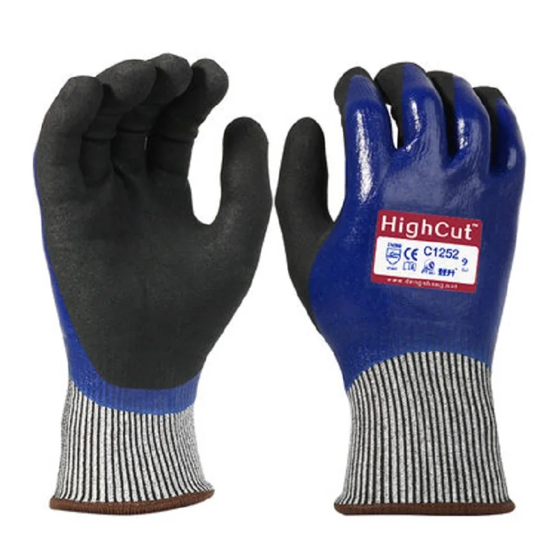 Рыболовные защитные перчатки, резиновые, маслостойкие, износостойкие, водонепроницаемые, Нескользящие, прокол, для улицы, для верховой езды, тест уровня 5