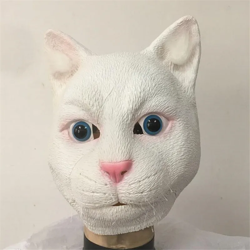 Горячая новинка мода мультфильм Милая Маска «кошка» косплей, вечеринка, Хэллоуин Смешной Пудель безволосая маска реквизит демон кошка - Цвет: Красный