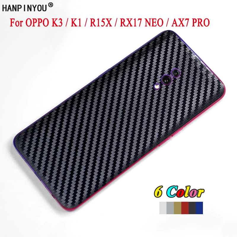 

For OPPO K3 / K1 / R15X / RX17 NEO / AX7 PRO New Full Cover Back Decal Skin 3D Carbon Fiber Phone Protective Sticker Film