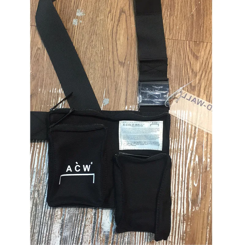 A-COLD-WALL ACW сумка черный красный Функция с несколькими карманами Сумки-холсты