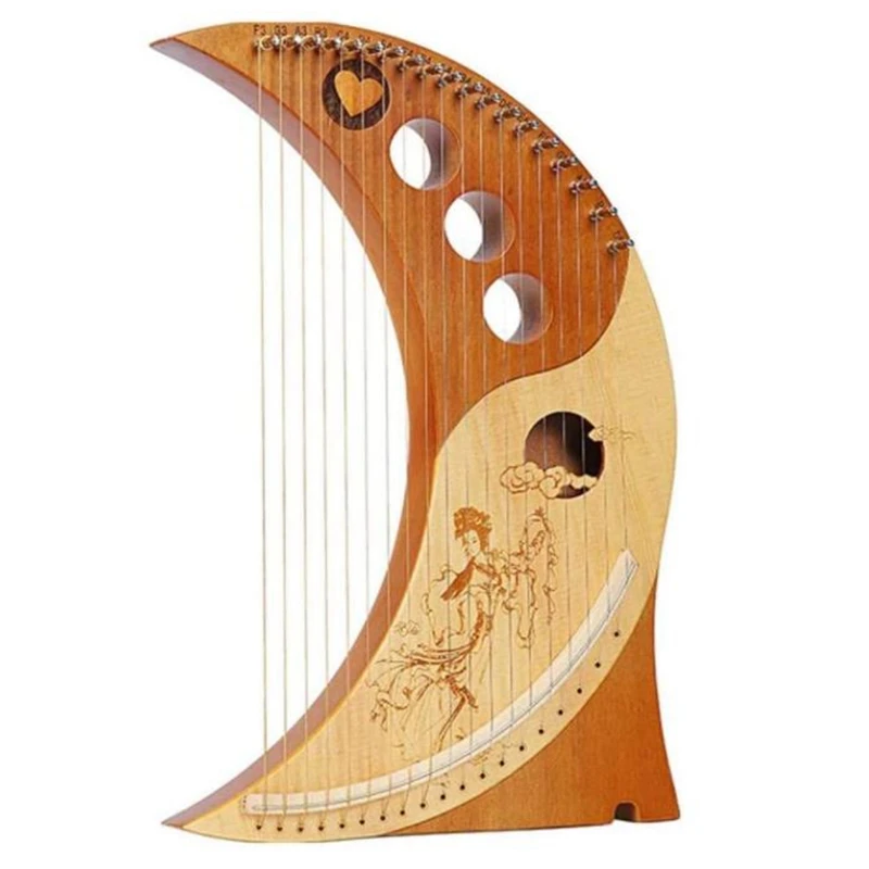 19 струн Lyre Harp lycore деревянная Луна s с кнопкой настройки для начинающих любителей