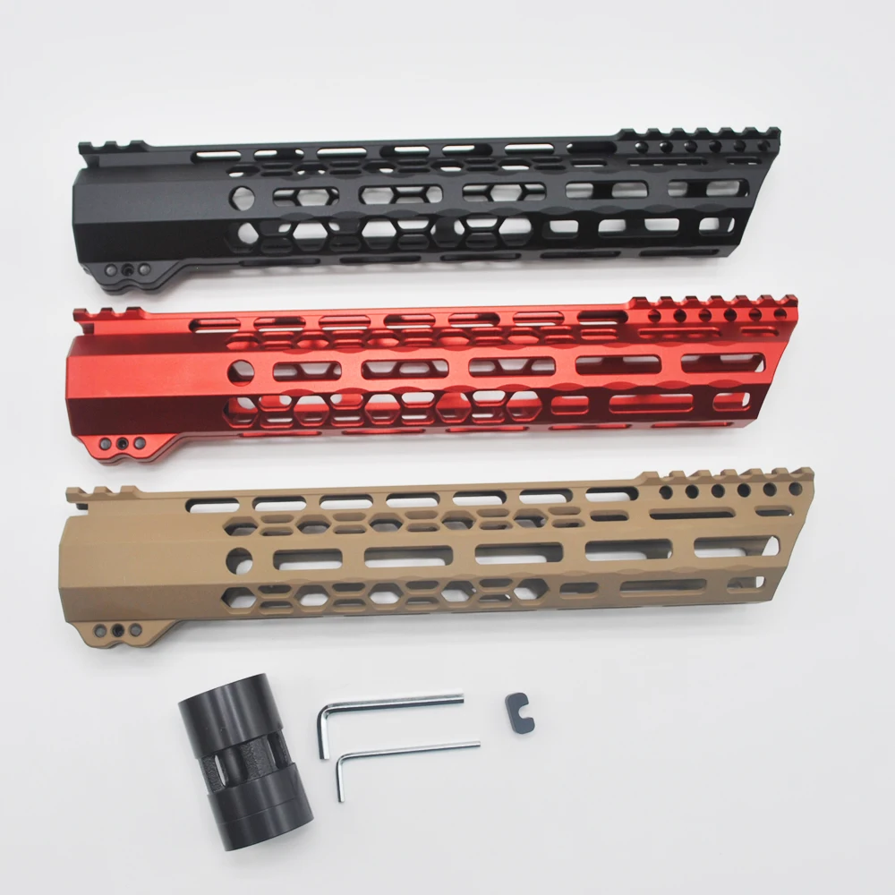 Aplus черный/красный/Загар 11 дюймов M-LOK зажима Сверхлегкий поплавок Handguard Picatinny крепление системы MLOK Охота AR-15 серии