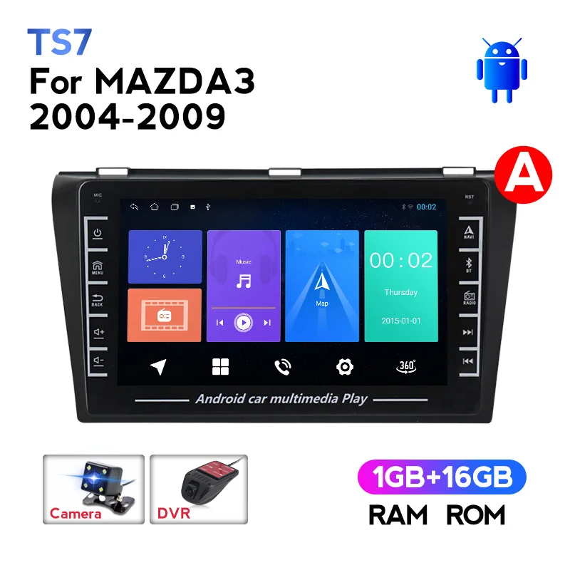 HD1280 * 720 Android System Auto Radio Multimedia-Player Für Mazda 3 bk 2004 2005 2006 -2013 Auto Navigation GPS WIFI BT Keine 2din DVD