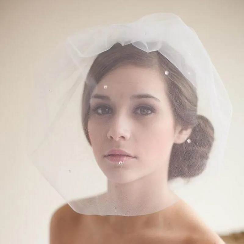 

White Fashion Cheap Bridal veil Blusher Veils