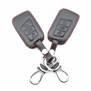 

Leather key fob case holder for Volkswagen Skoda Superb Magotan Passat B8 A7 Golf Remote 3 Buttons Smart Protector Skin Cover