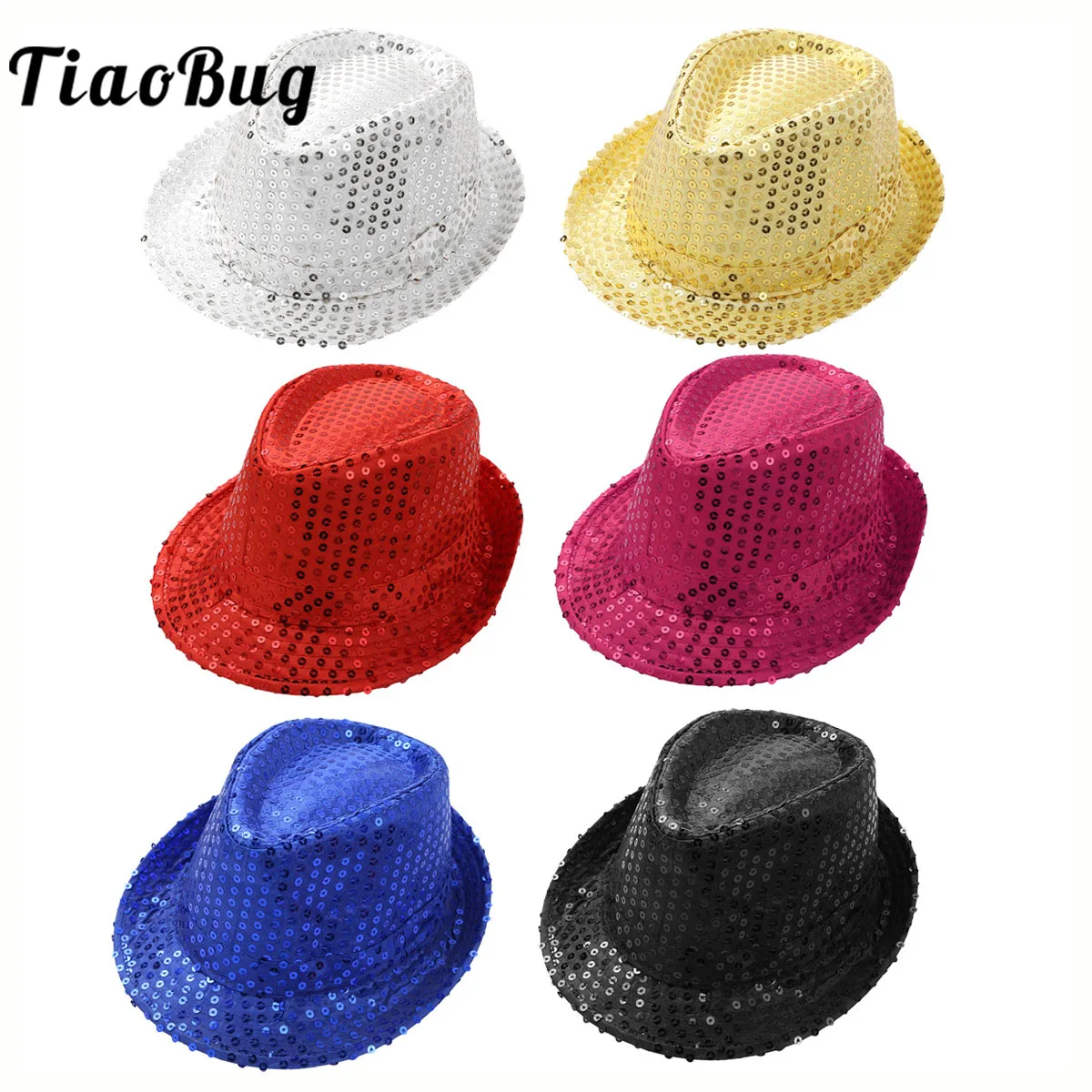 

Sequins Jazz Hats Boys Girls Fashion Street Dance Simple Performance Props Hat Party Showing Stage Dance Cap