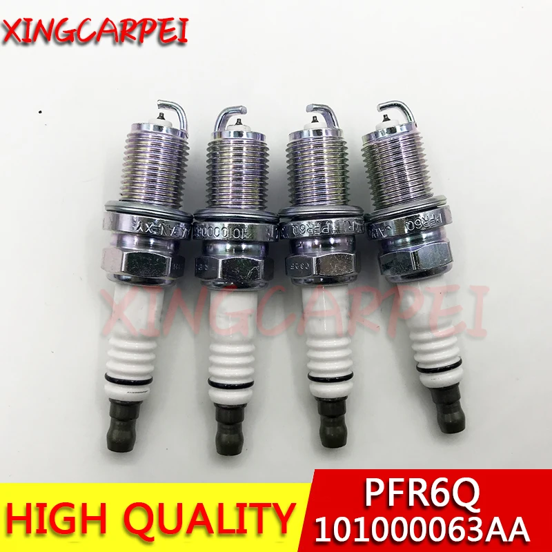 4 шт. PFR6Q 101000063AA свечи зажигания подходят для Volkswagen V W Golf Jetta Подходит для Audi TT A