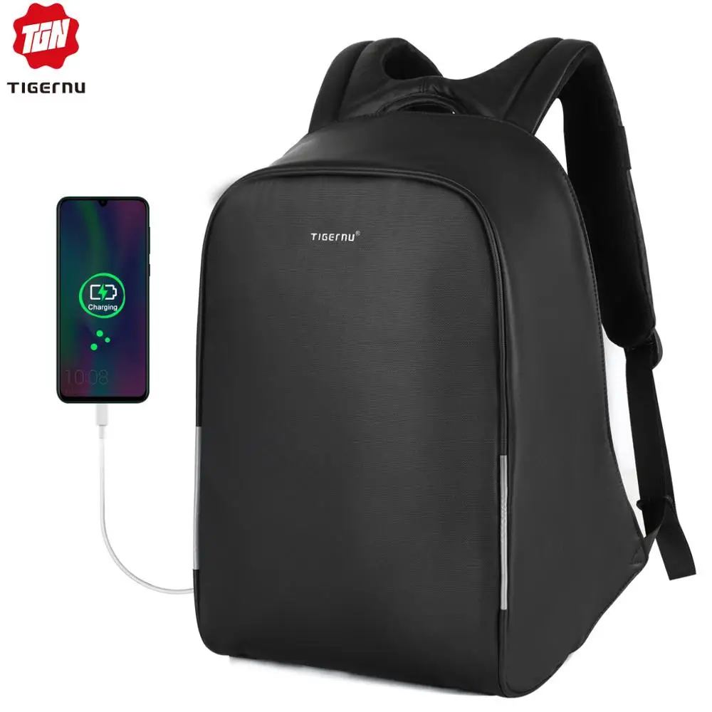 Free Shipping  Tigernu 2020 New TPU Material RFID Anti theft Hidden Zippers 15.6 inch Laptop Backpack Men Waterpro