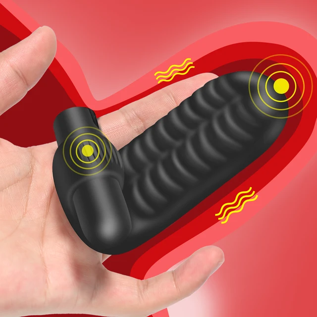 Finger Sleeve Vibrator G Spot Orgasm Massage Clit Stimulate Female Masturbator Vibrator Lesbian Sex Toys For