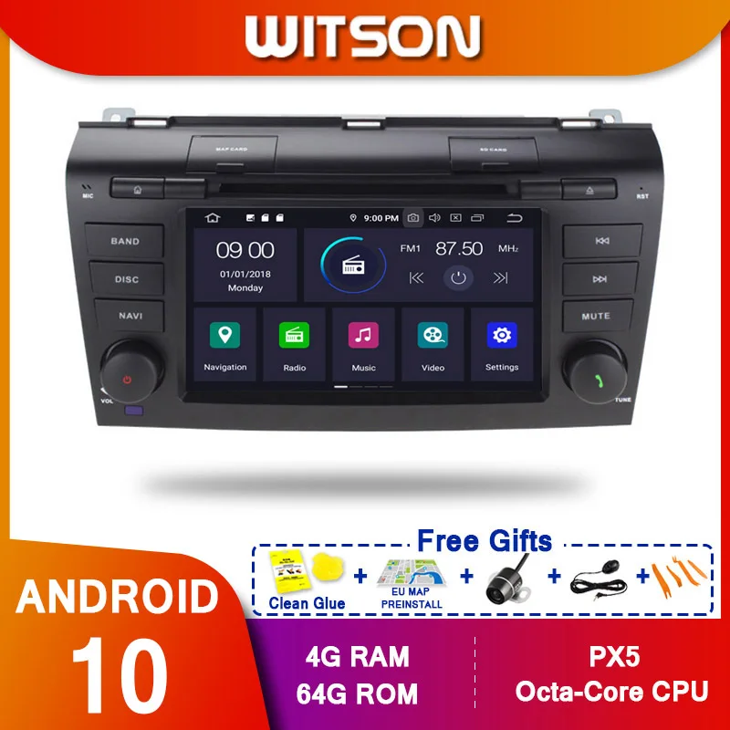 Автомобильный DVD-плеер WITSON Android 10 0 2 Din для MAZDA 3 2003-2009 4 Гб ОЗУ 32 ПЗУ сенсорный экран