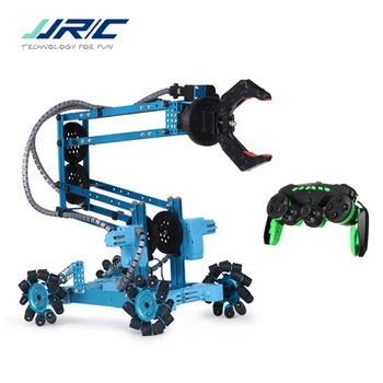 

JJRC K3 2.4G Omni Wheel RC Robot Arm Stick Remote Control Robot Flexible Mechanical Arm Alloy Robot Car DIY Kit Model Toys